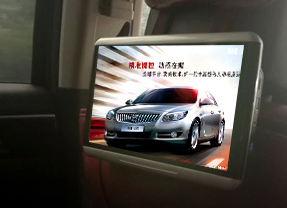 Taxi rear advertising system