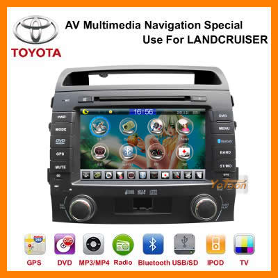 8 inch Exclusive DVD GPS for TOTYOTA lAND CRUISER