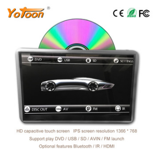 11.6 inch Capacitive Touch Screen Car Headrest DVD Player Universal Hanging for back seat
